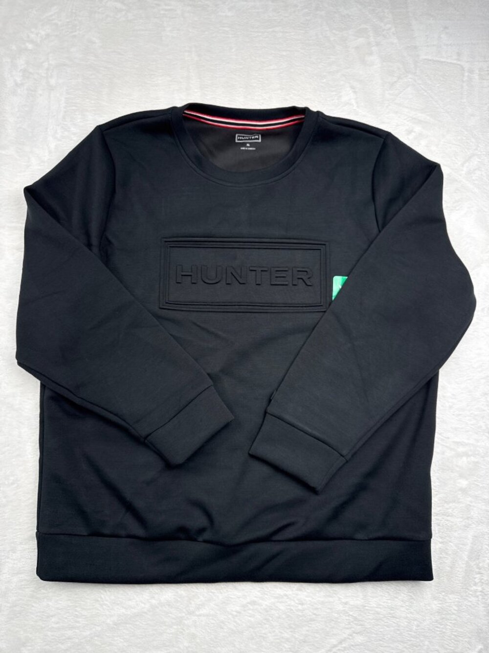 Hunter Womens Black Crewneck Sweatshirt XL Polyester Blend